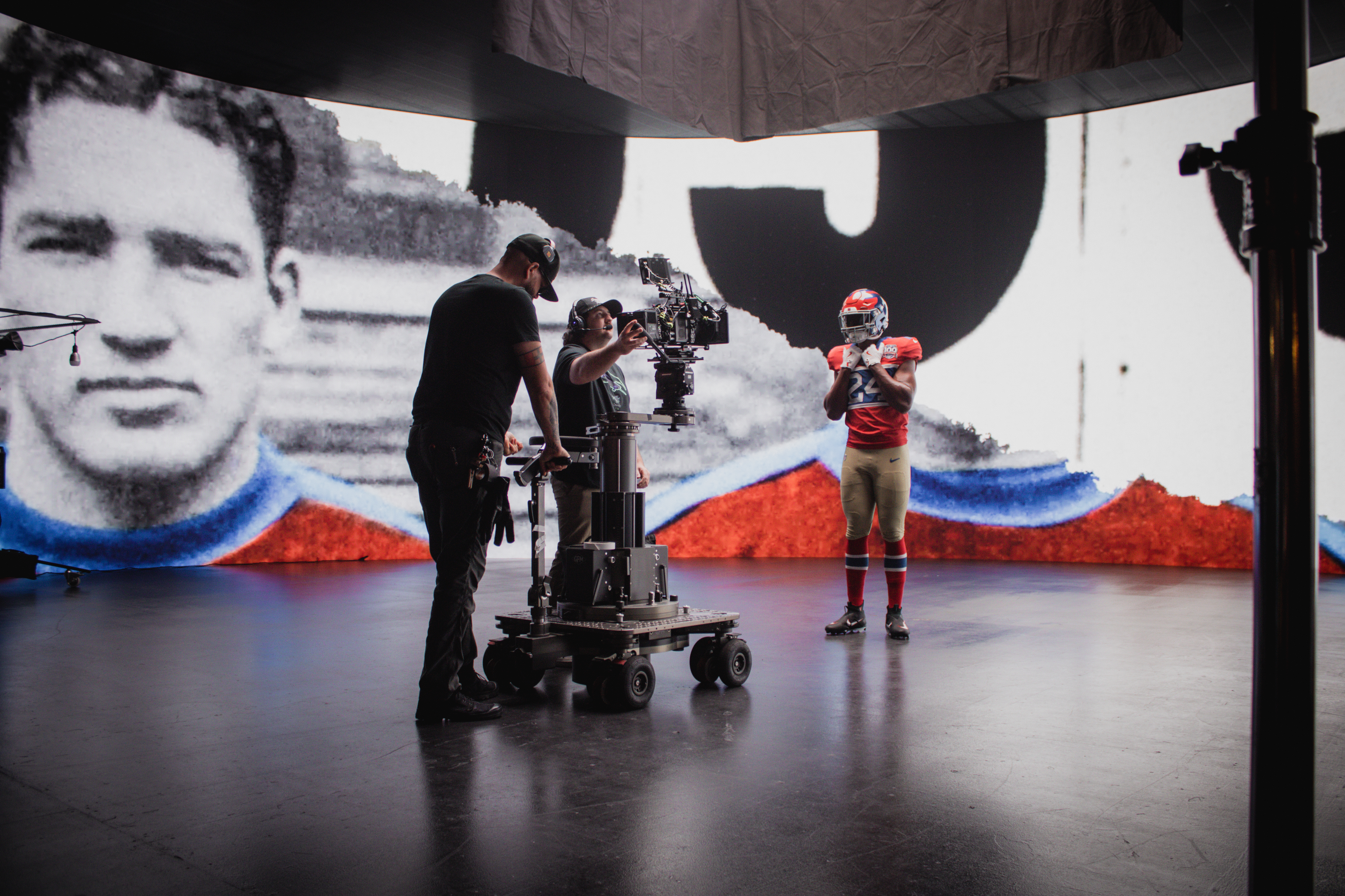 NY Giants LED volume BTS